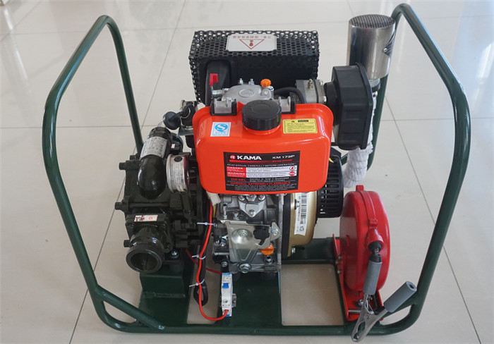 Diesel engine skiing pump